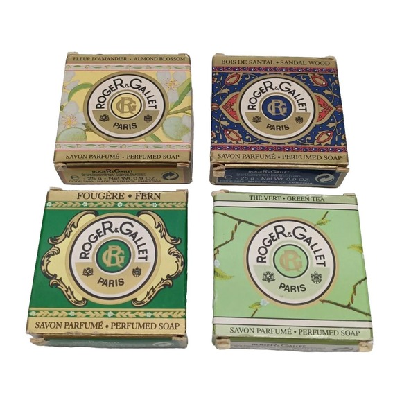 (4) Vintage Roger & Gallet Vetyver 0.9 OZ PERFUMED SOAP - 4 Bars Inc! - Picture 1 of 4